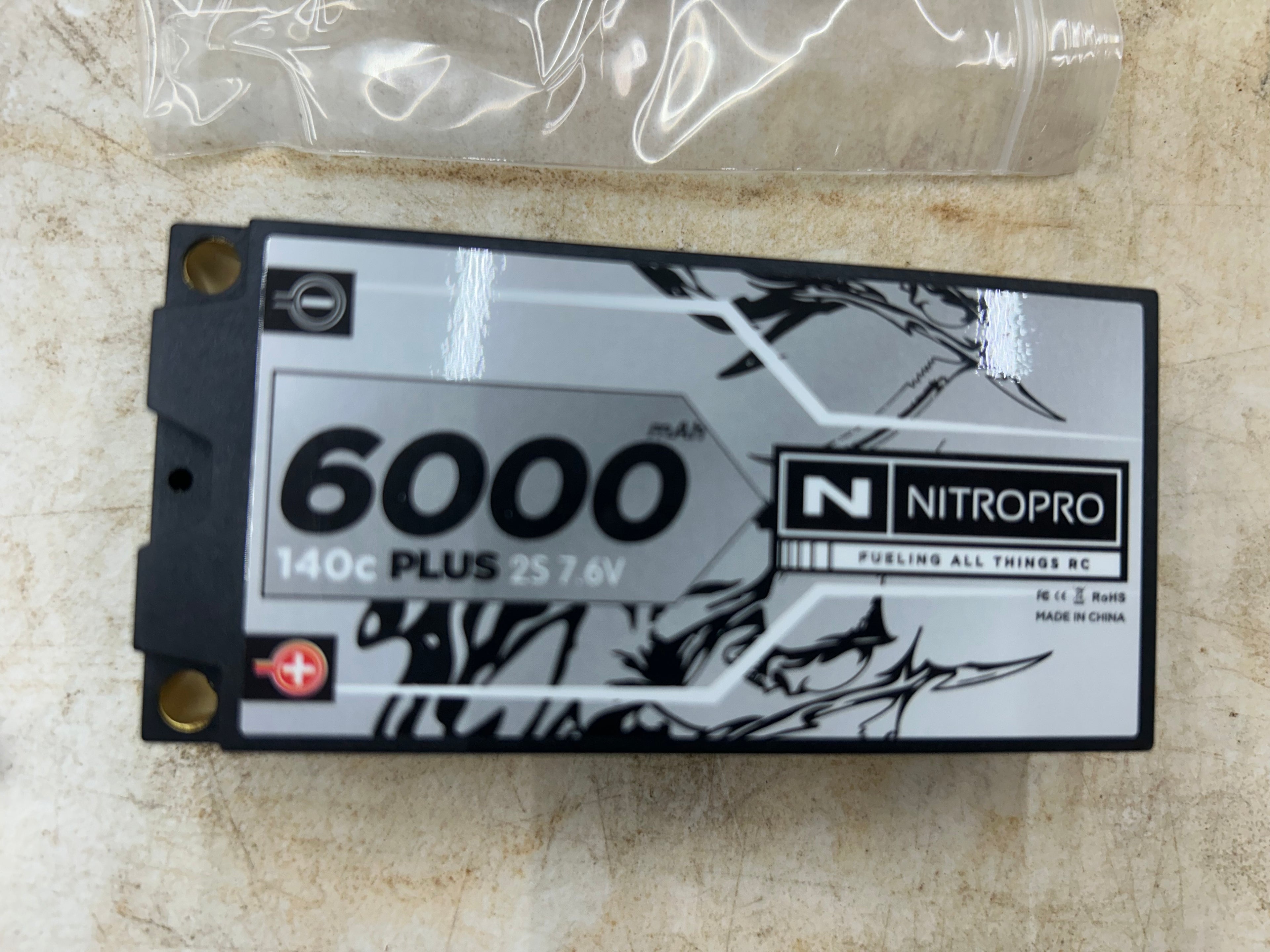 2s 7.6v 6000mah 140C LiHv Battery image 1